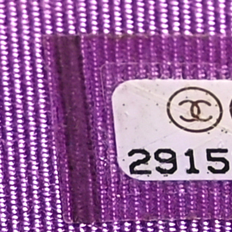 Lambskin Quilted Zip Around Coin Purse Wallet Purple