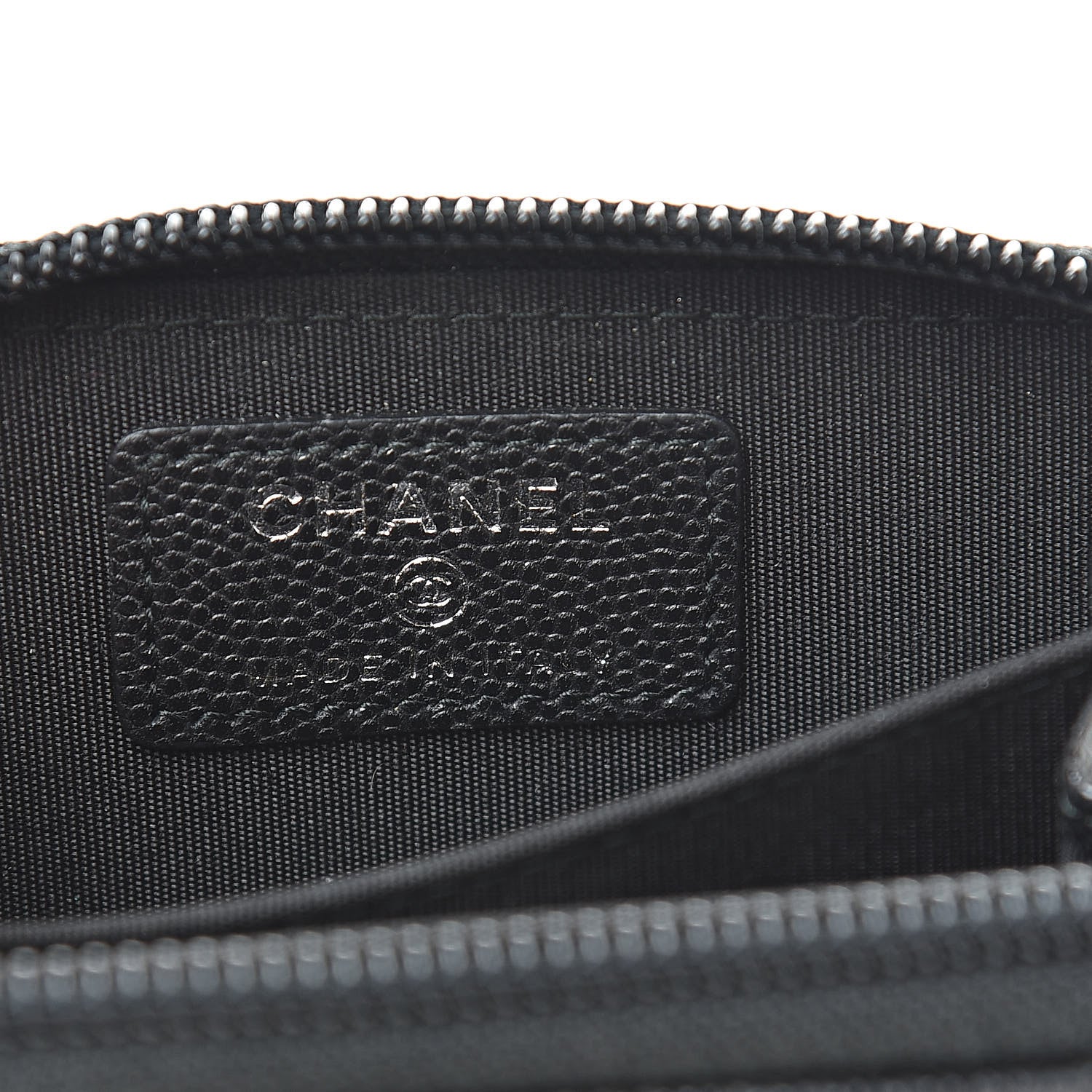 Chanel Caviar Quilted Boy Zip Around Coin Purse Wallet Black 6 of 8