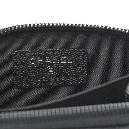 Chanel Caviar Quilted Boy Zip Around Coin Purse Wallet Black 6 of 8