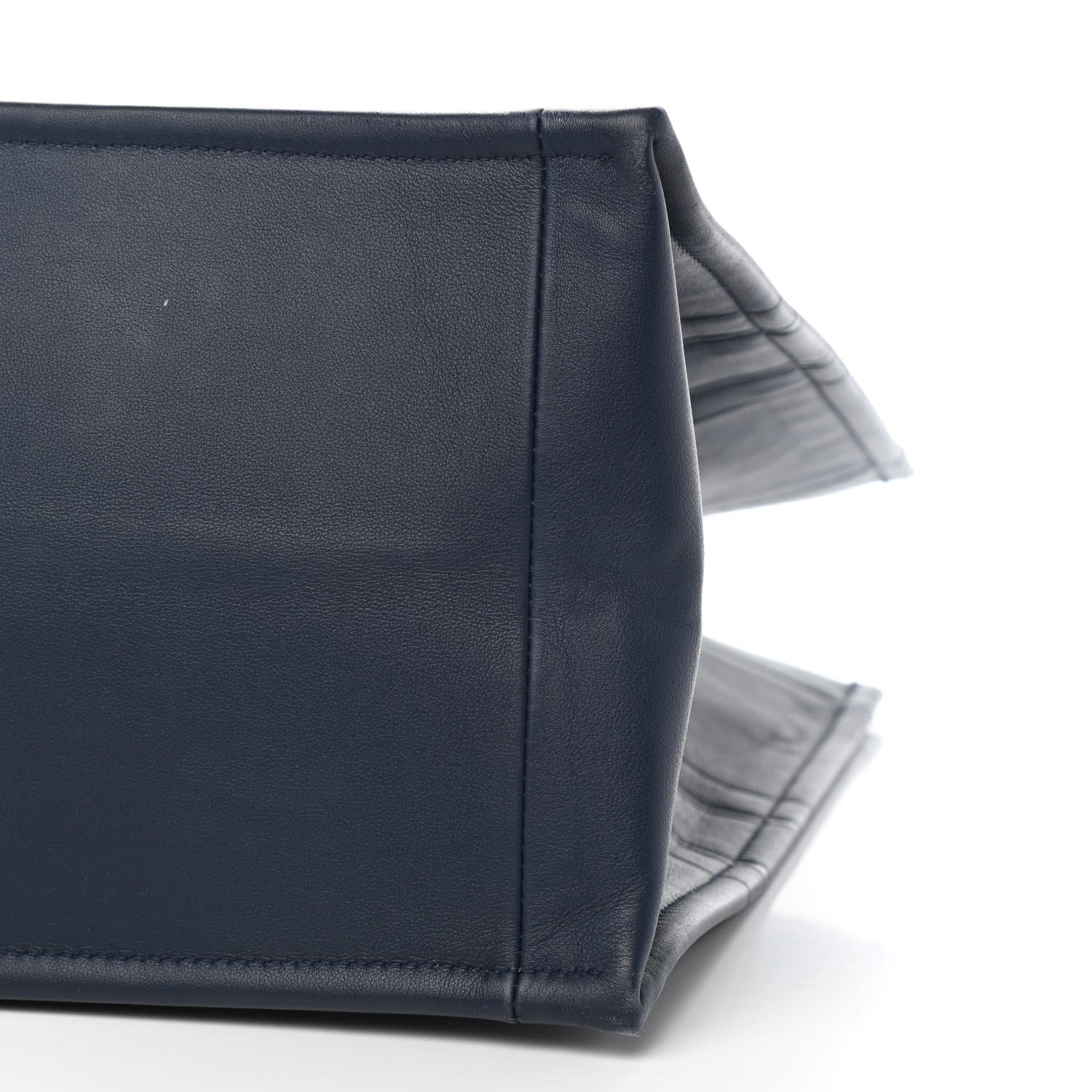 Christian Dior Calfskin Embossed Book Tote Navy Blue 9 of 10