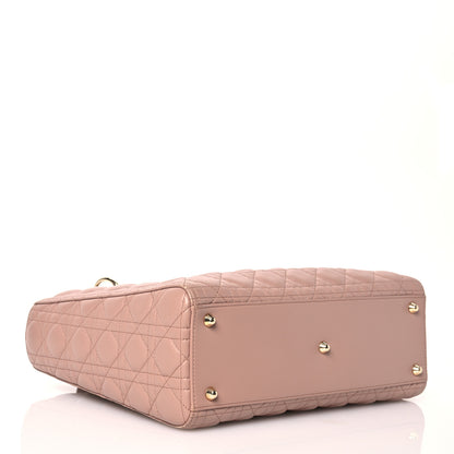 Christian Dior Lambskin Cannage Large Lady Dior Beige 4 of 17