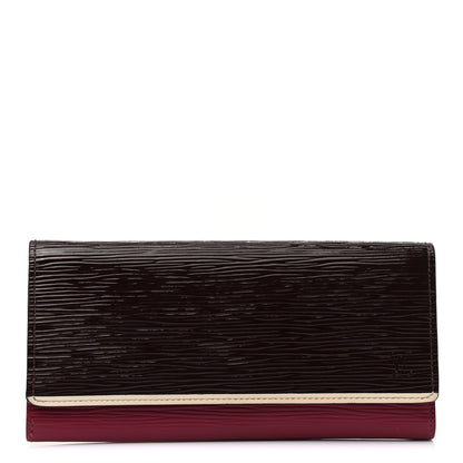 Louis Vuitton Electric Epi Flore Wallet Tri-Color Prune 1 of 7