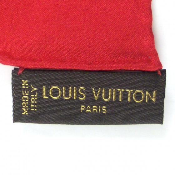 Louis Vuitton Silk Monogram Monaco Scarf Red 3 of 4