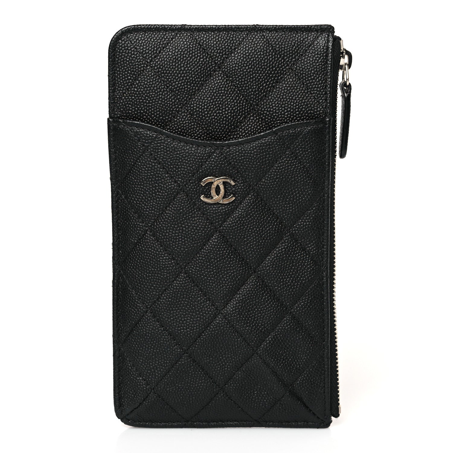 Chanel Caviar Quilted Classic Flat Wallet Pouch Black 1 of 9