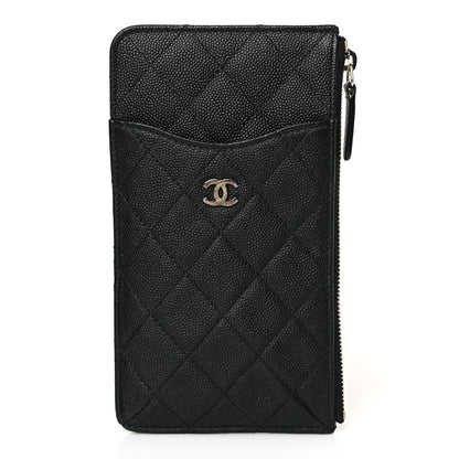 Chanel Caviar Quilted Classic Flat Wallet Pouch Black 1 of 9