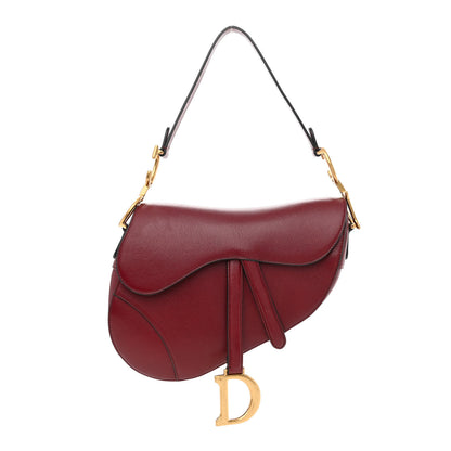 Christian Dior Grained Calfskin Saddle Bag Red 1 of 14