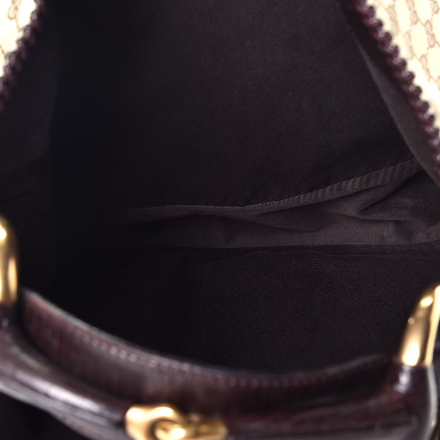 Monogram Large Horsebit Chain Hobo Dark Brown