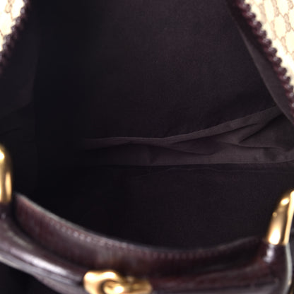 Gucci Monogram Large Horsebit Chain Hobo Dark Brown 5 of 9