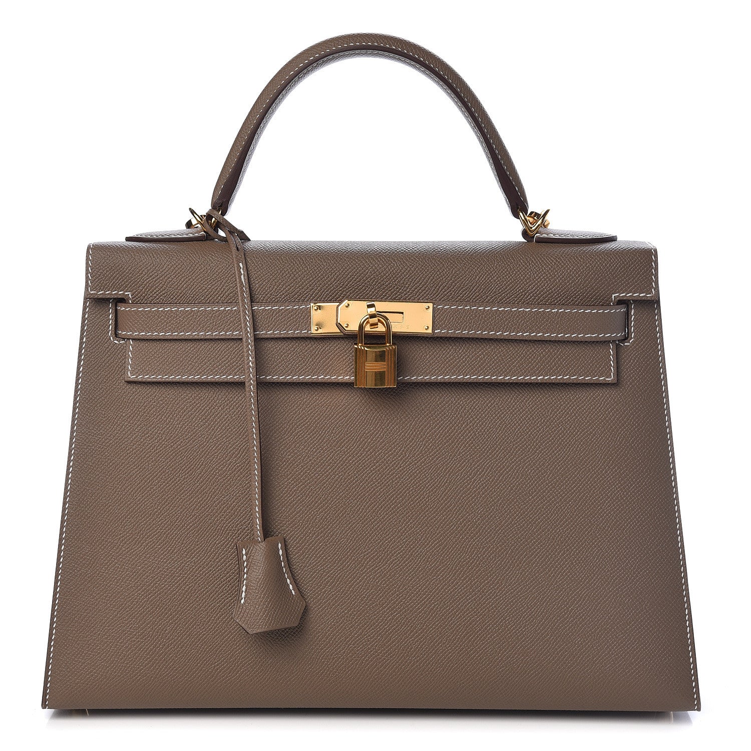 Hermes Epsom Kelly Sellier 32 Etoupe 1 of 37