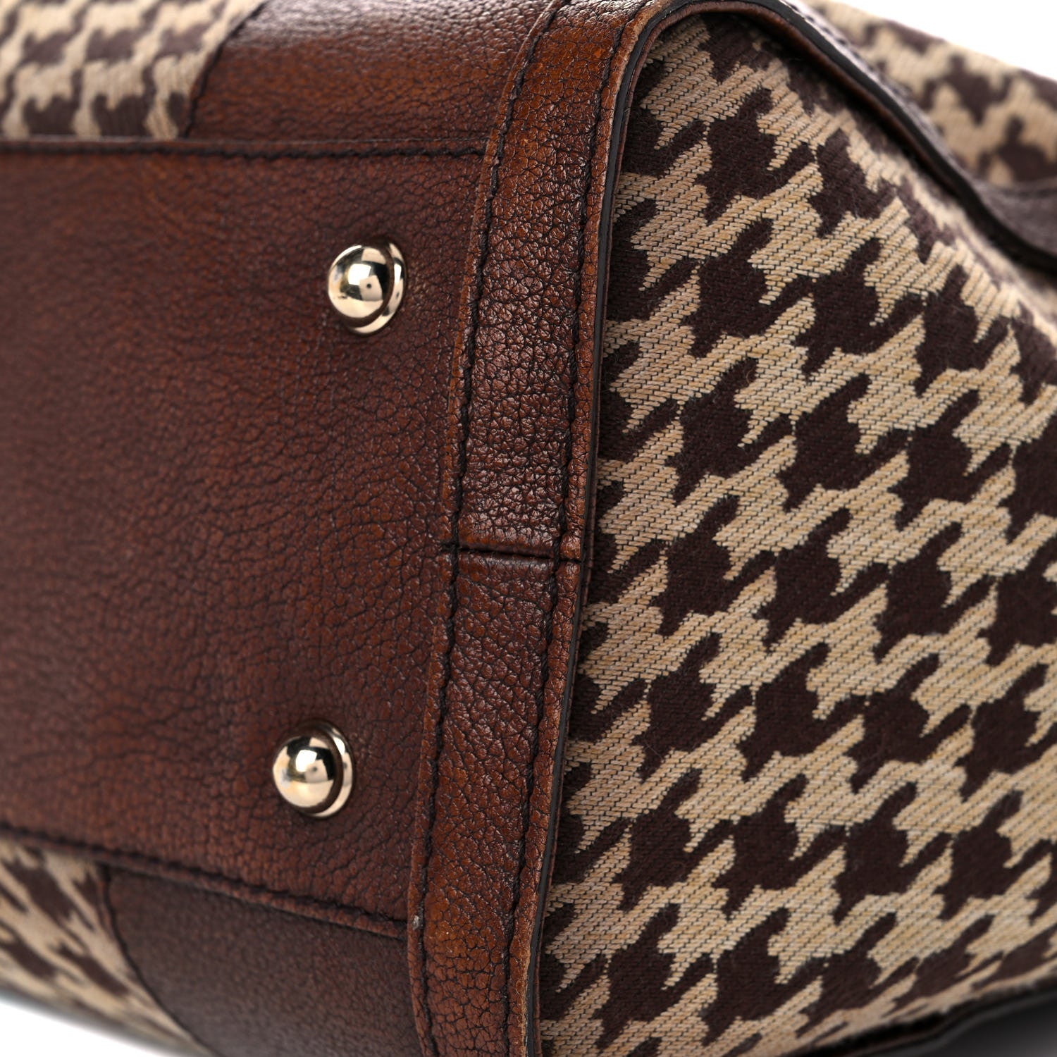 Gucci Fabric Pied De Poule Medium Seventies Web Boston Brown 20 of 36