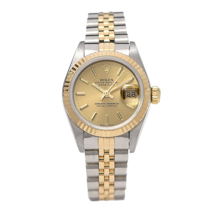 Rolex Stainless Steel 18K Yellow Gold 26mm Oyster Perpetual Datejust Watch Champagne 79173 1 of 6
