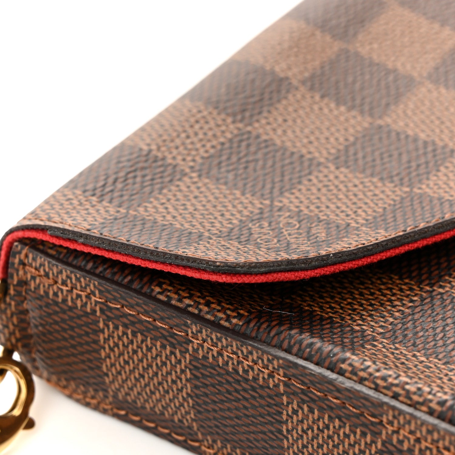 Louis Vuitton Damier Ebene Pochette Felicie Chain Wallet 12 of 13