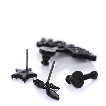 Christian Dior Palladium Crystal J'adior Earrings Black 3 of 4
