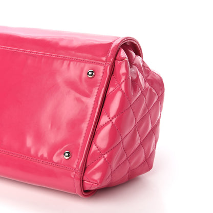 Chanel Vinyl Lipstick Ligne Accordion Tote Pink 7 of 11