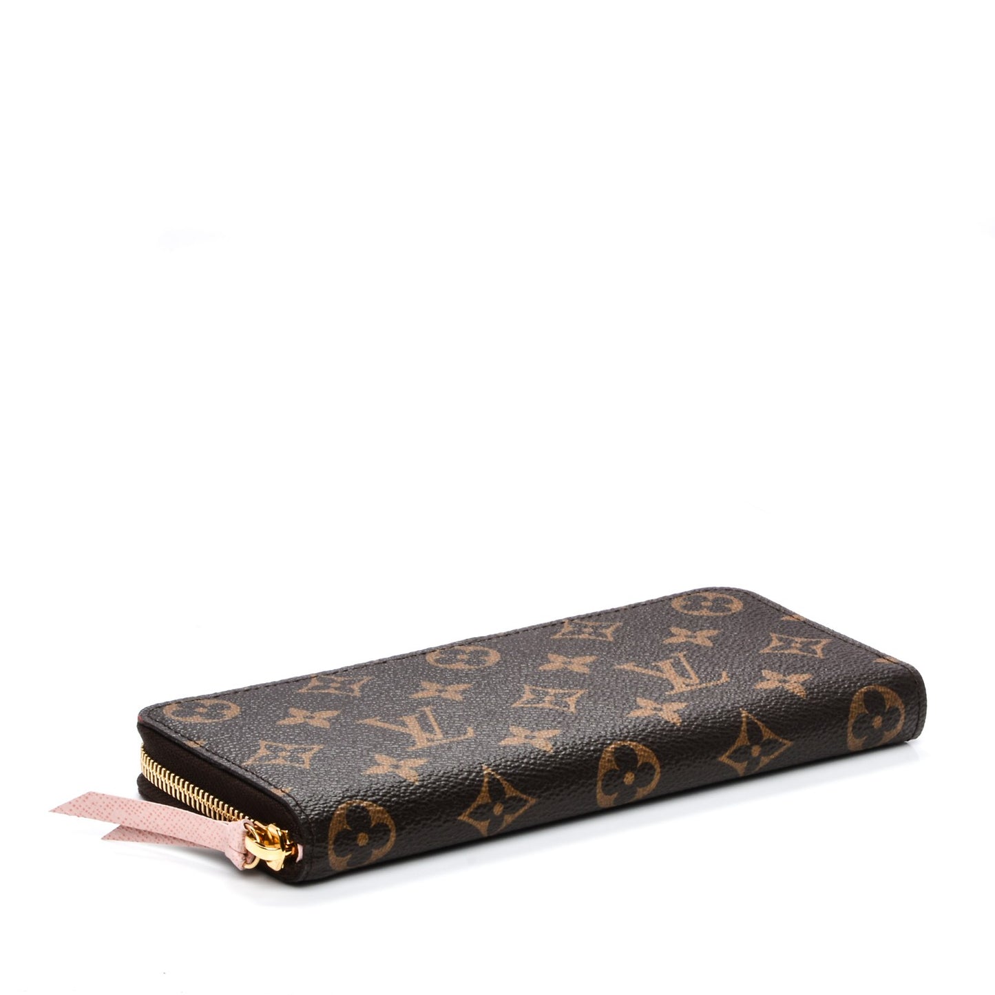 Monogram Clemence Wallet Rose Ballerine