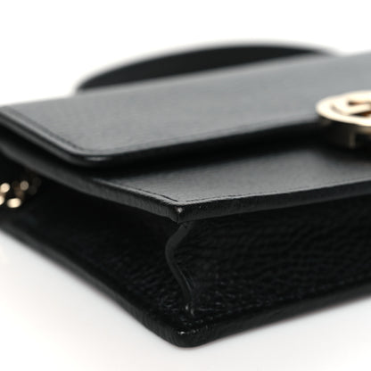 Gucci Dollar Calfskin Interlocking G Chain Wallet Black 9 of 11