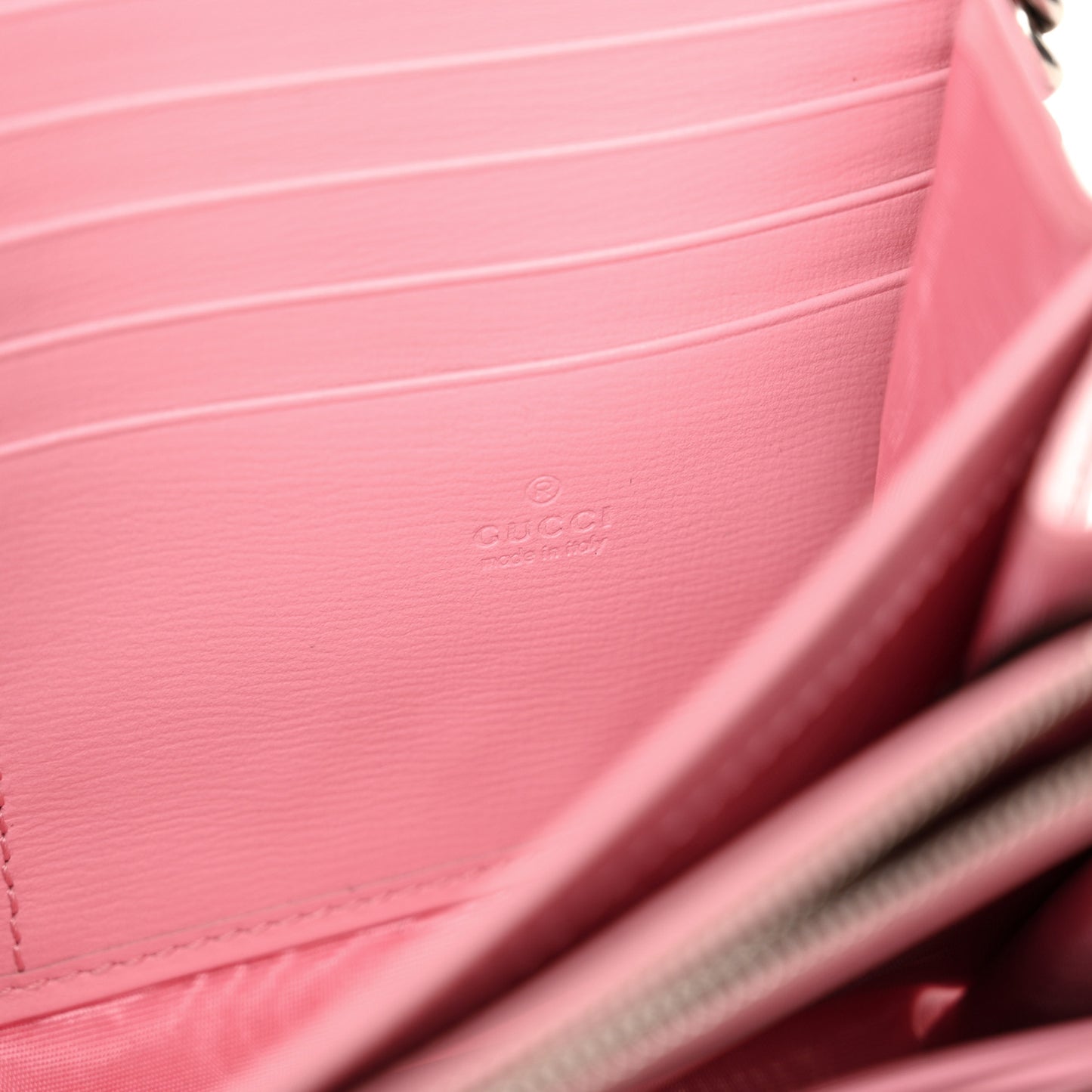 Azalea Calfskin Enamel Mini Dionysus Chain Wallet New Cherry Red Wild Rose Off White