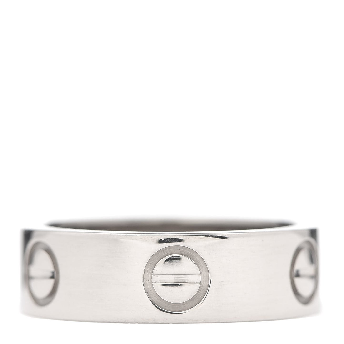 18K White Gold 5.5mm LOVE Ring 50 5.25