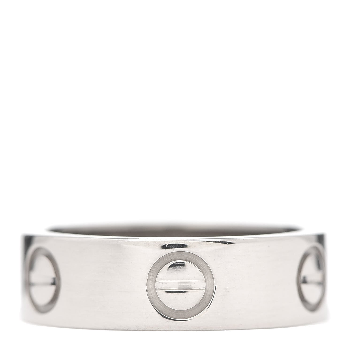 Cartier 18K White Gold 5.5mm LOVE Ring 50 5.25 3 of 4