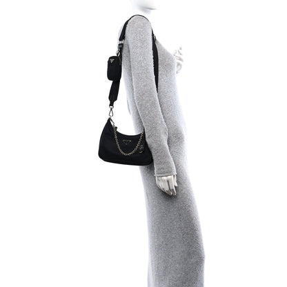 Prada Nylon Re-Edition 2005 Shoulder Bag Black 2 of 9