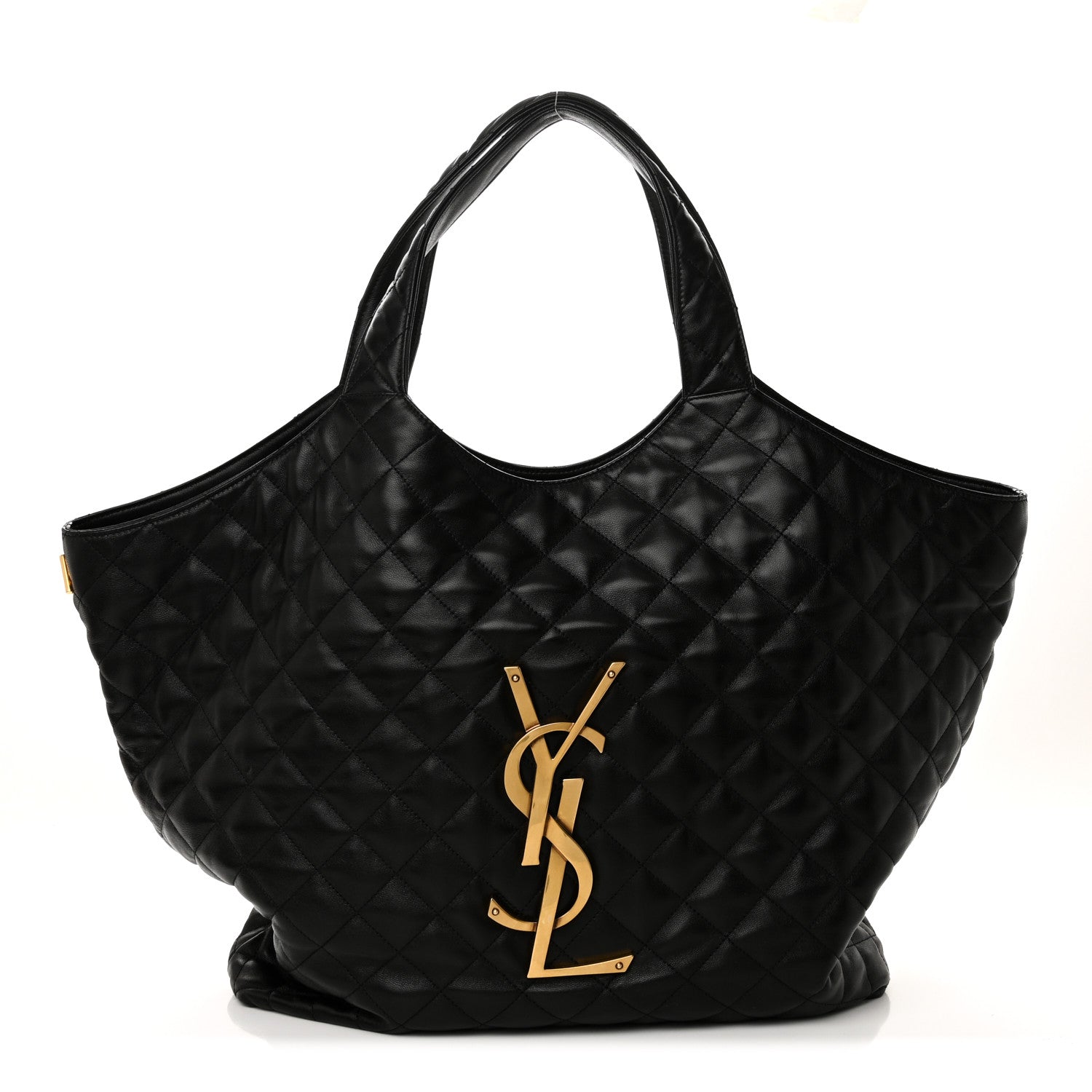 Saint Laurent Lambskin Quilted Maxi Icare Shopping Tote Black 1 of 11