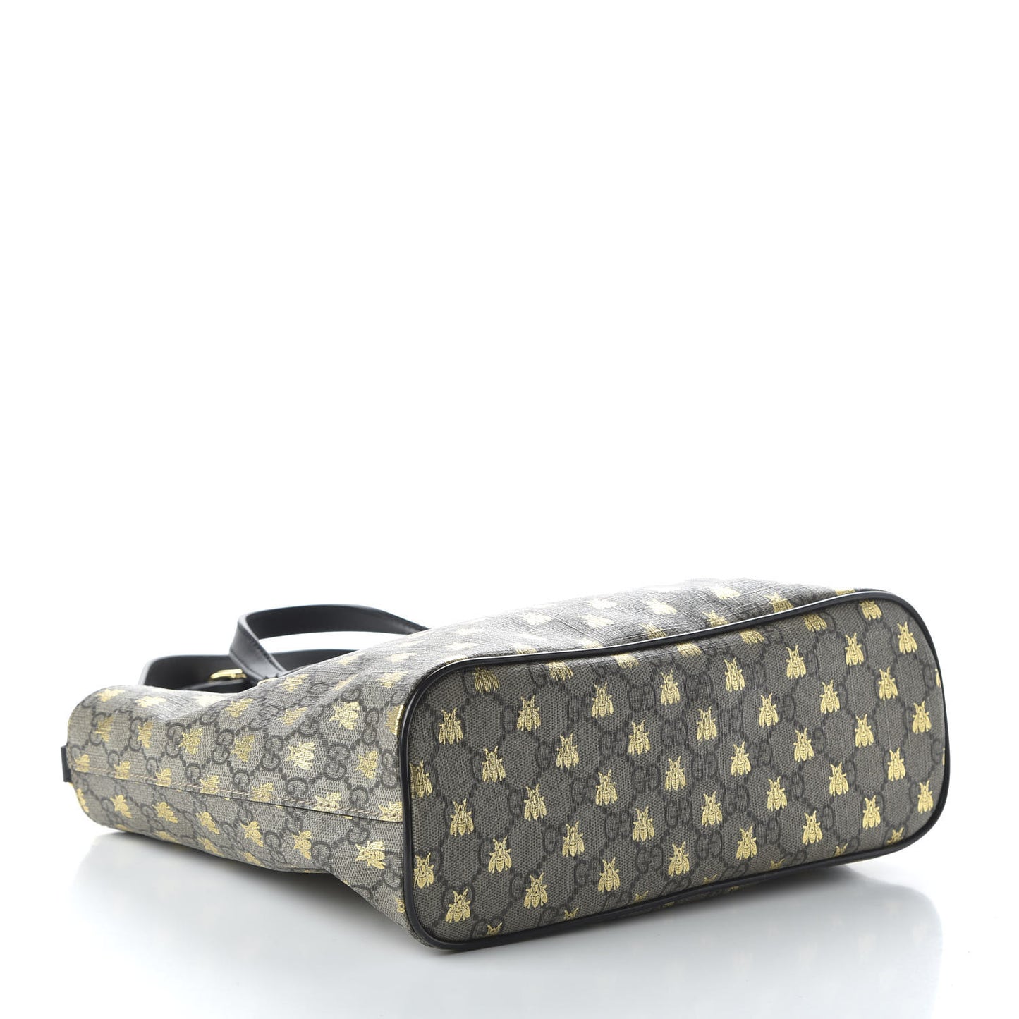 Soft GG Supreme Monogram Bees Small Crossbody Tote Beige Oro Black