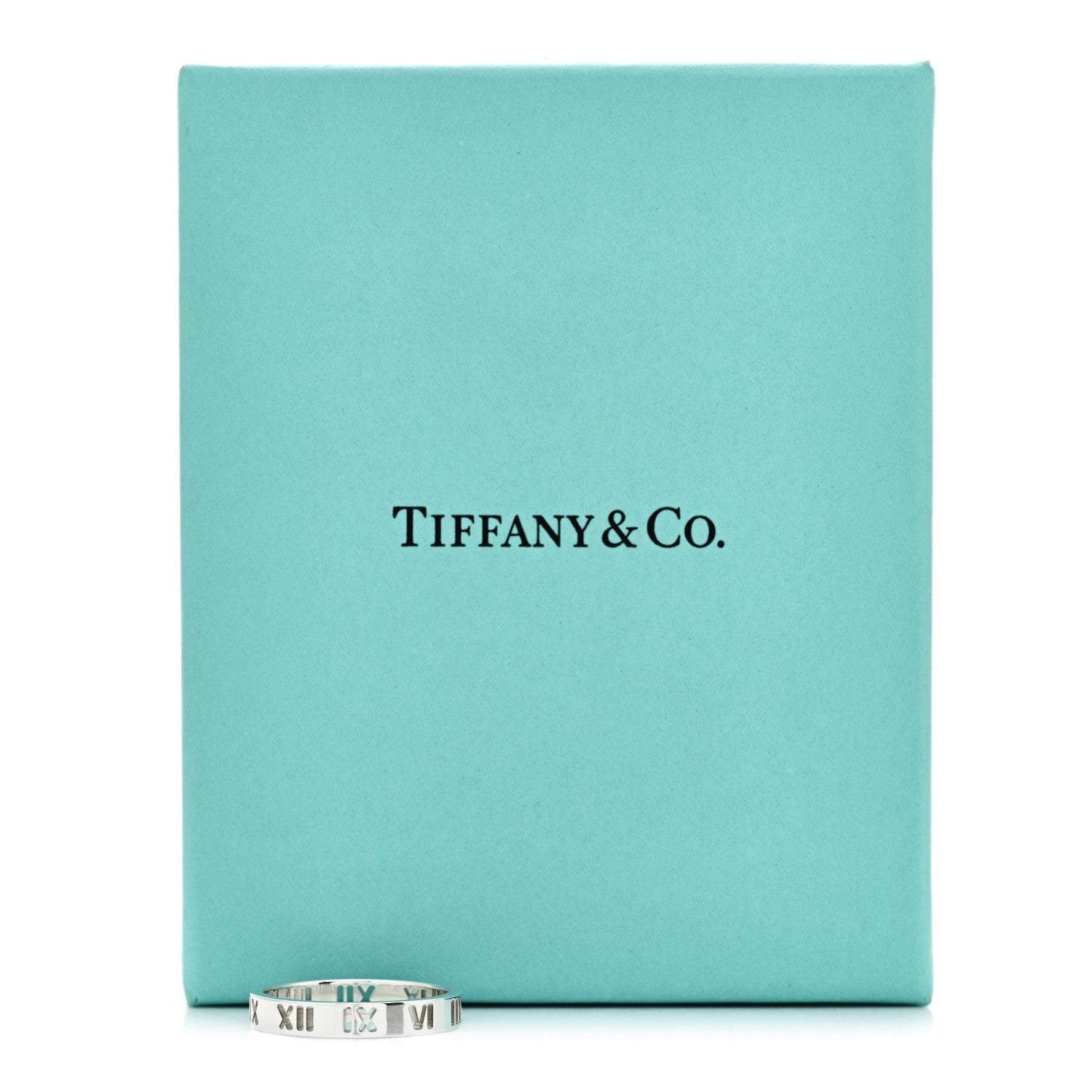 Tiffany Sterling Silver Narrow Atlas Pierced Ring 58 8.25 5 of 5