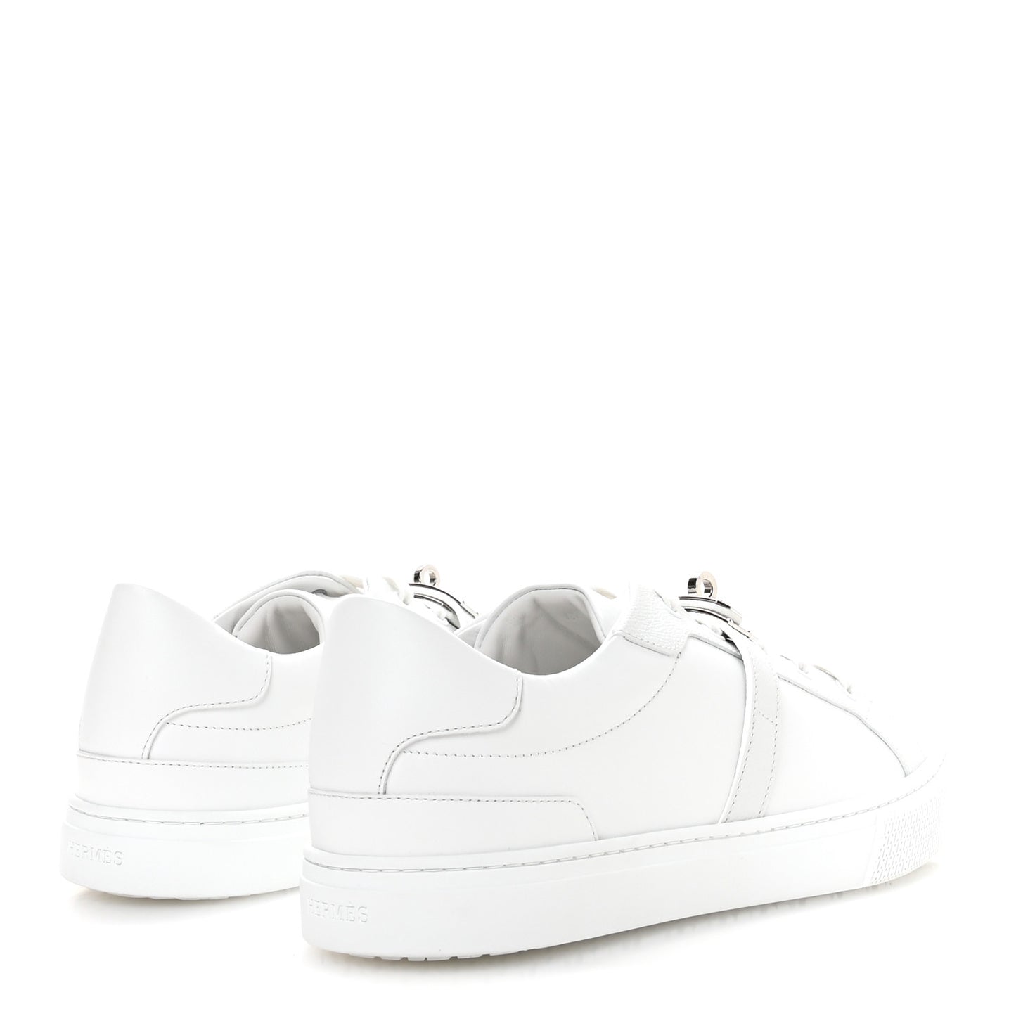 Calfskin Epsom Mens Day Sneakers 42 White
