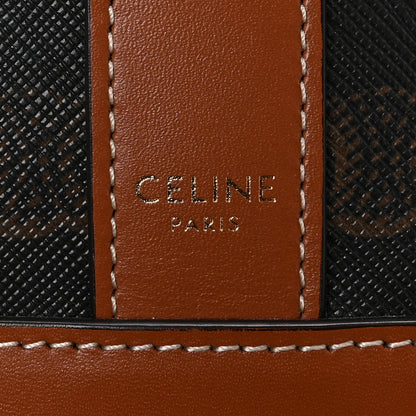 Celine Triomphe Canvas Calfskin Small Bucket Bag Tan 6 of 10