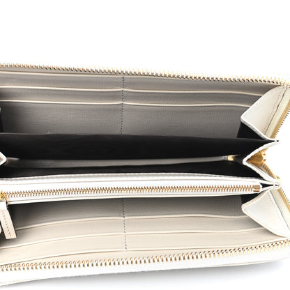 Gucci GG Supreme Monogram Azalea Calfskin Horsebit 1955 Zip Around Wallet Beige Ebony Mystic White 4 of 4