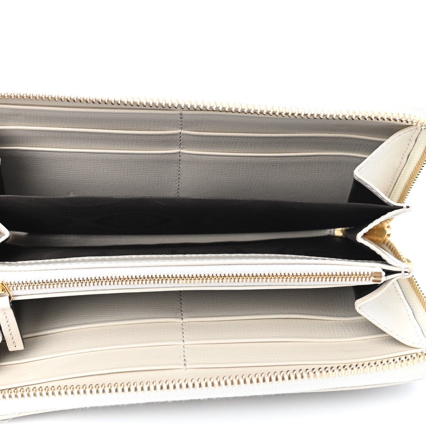 GG Supreme Monogram Azalea Calfskin Horsebit 1955 Zip Around Wallet Beige Ebony Mystic White