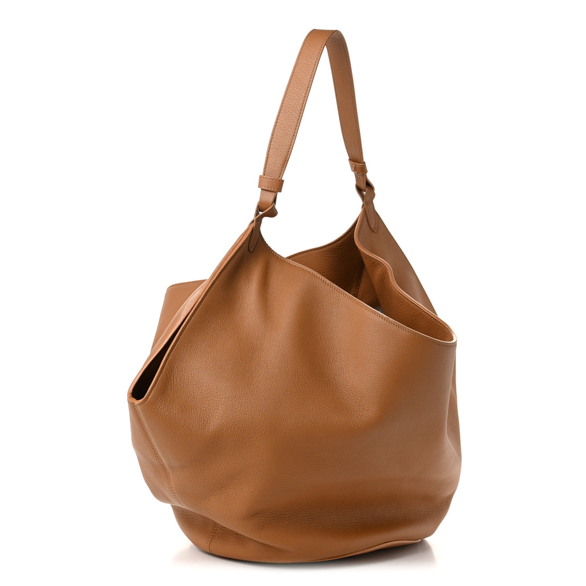 Khaite Calfskin Medium Lotus Tote Nougat 4 of 10