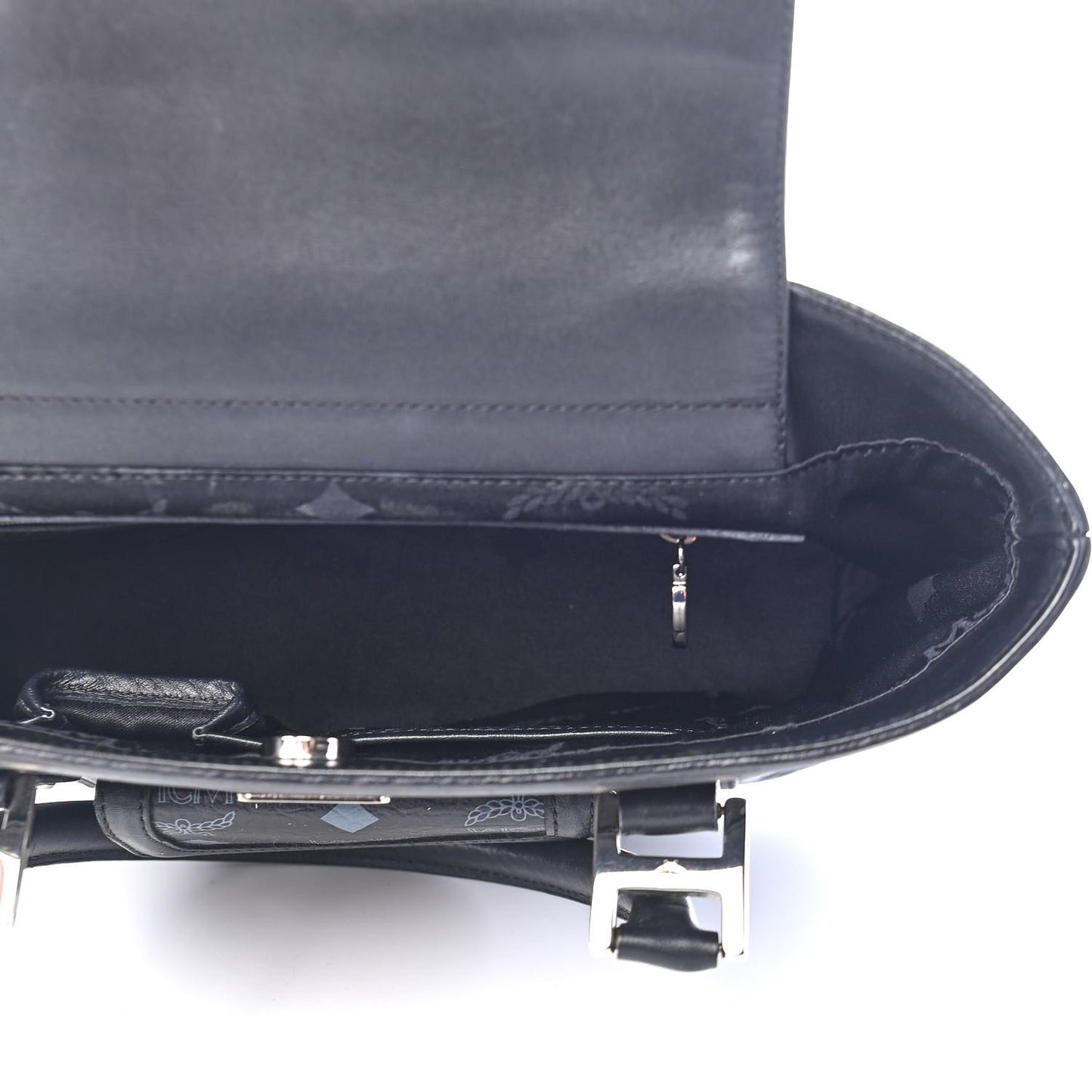 Visetos Calfskin Top Handle Satchel Black
