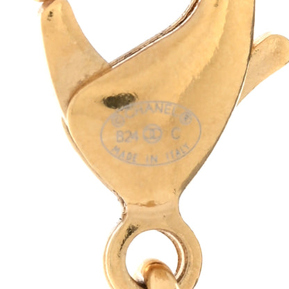Chanel CC ID Dog Tag Charm Necklace Gold Black 6 of 6