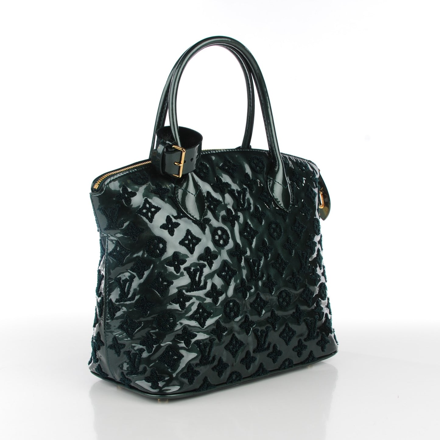 Patent Lambskin Fascination Lockit Vert Fonce