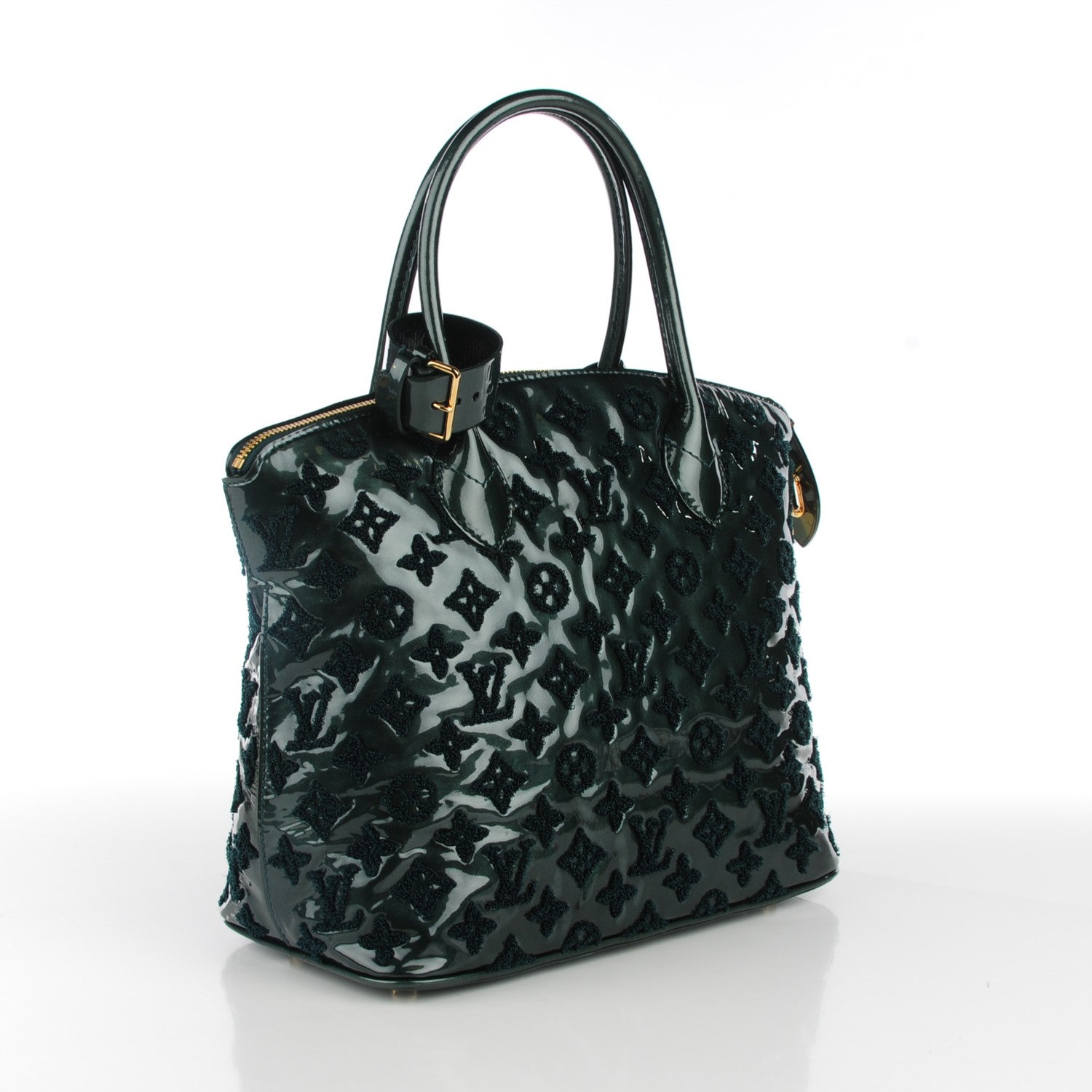 Louis Vuitton Patent Lambskin Fascination Lockit Vert Fonce 3 of 7