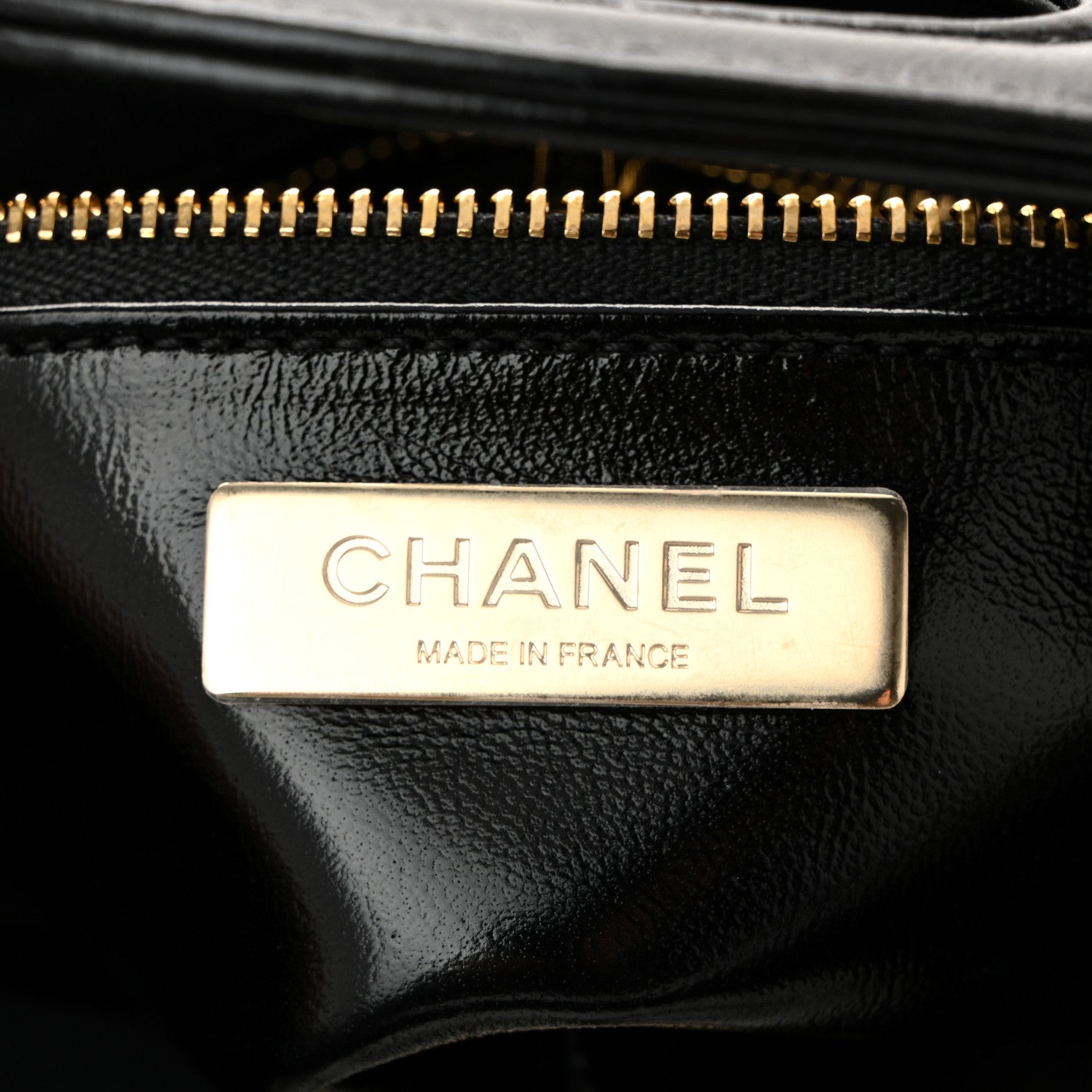Chanel Shiny Crumpled Calfskin Quilted Mini 31 Shopping Bag Black 6 of 11