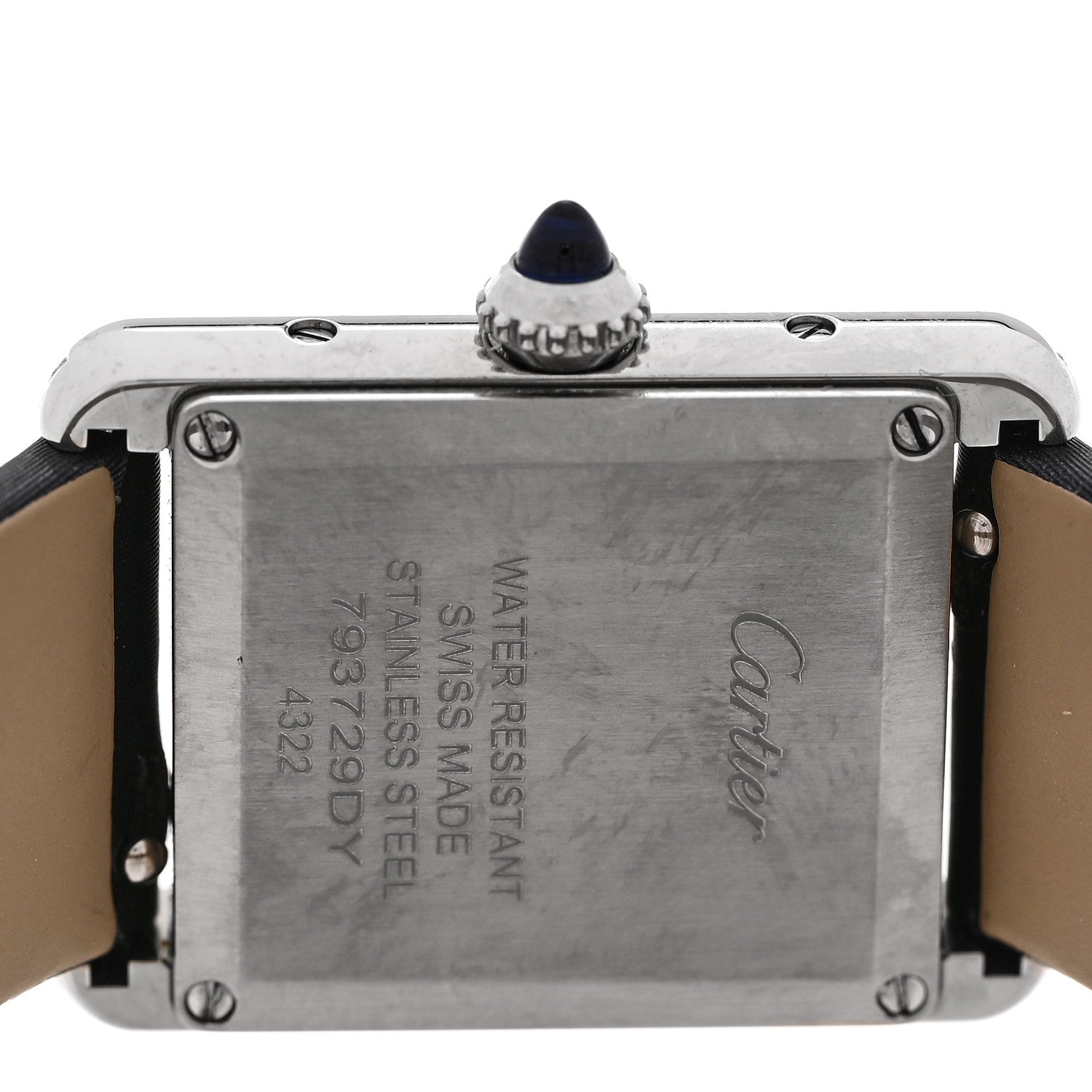 Cartier Stainless Steel Satin Diamond 22mm Must de Cartier Tank Quartz Watch 4 of 5