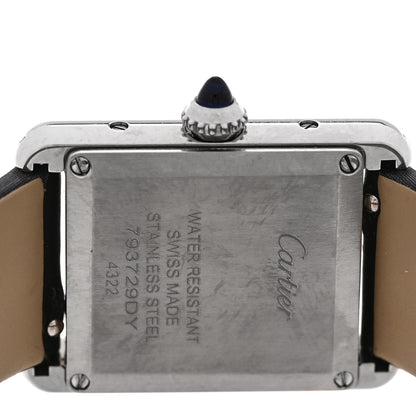 Cartier Stainless Steel Satin Diamond 22mm Must de Cartier Tank Quartz Watch 4 of 5