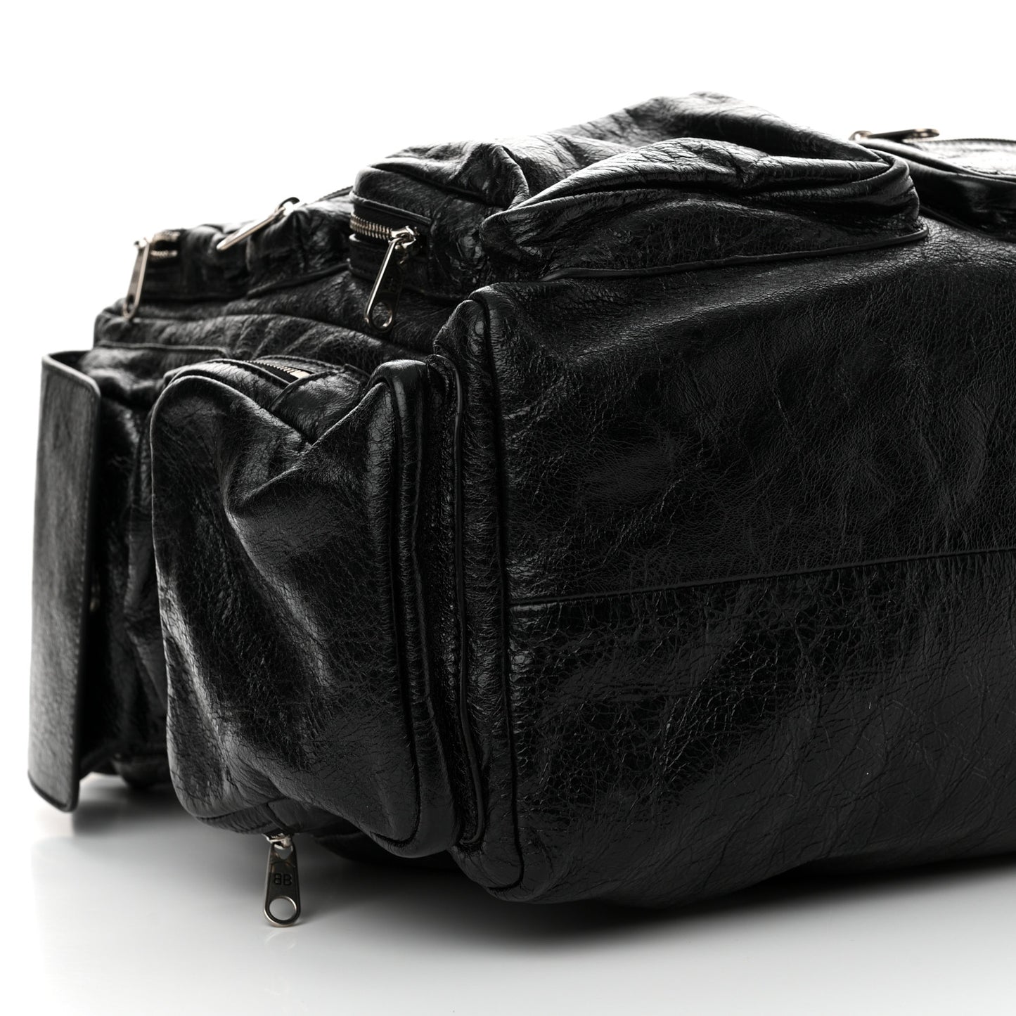 Agneau Arena Superbusy Large Sling Zip Shoulder Bag Black