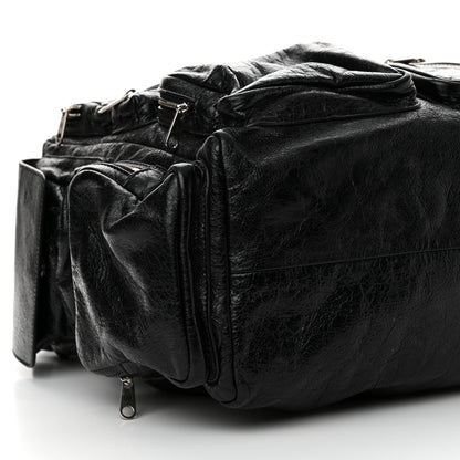 Balenciaga Agneau Arena Superbusy Large Sling Zip Shoulder Bag Black 9 of 13
