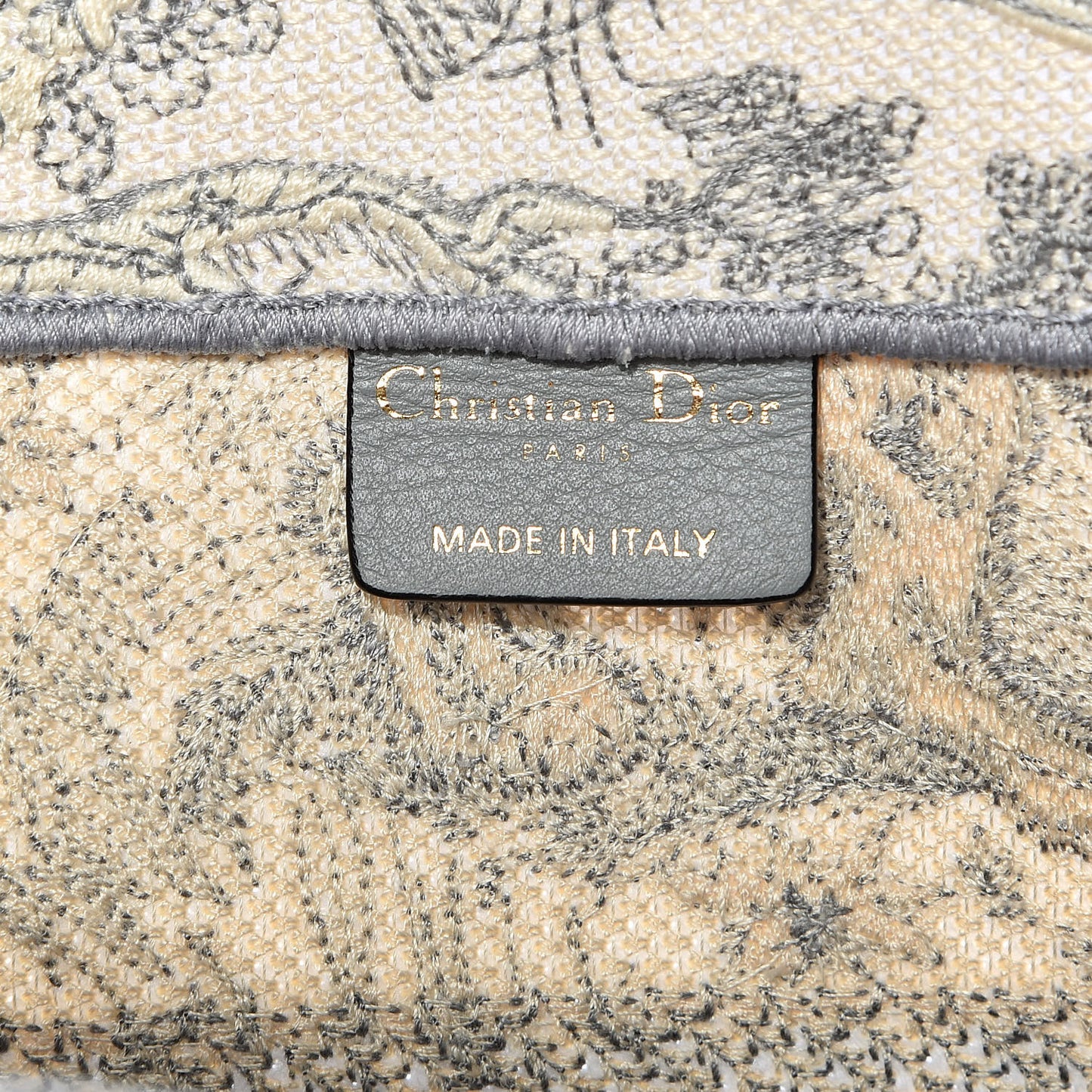 Canvas Embroidered Medium Dioriviera Toile De Jouy Book Tote Gray