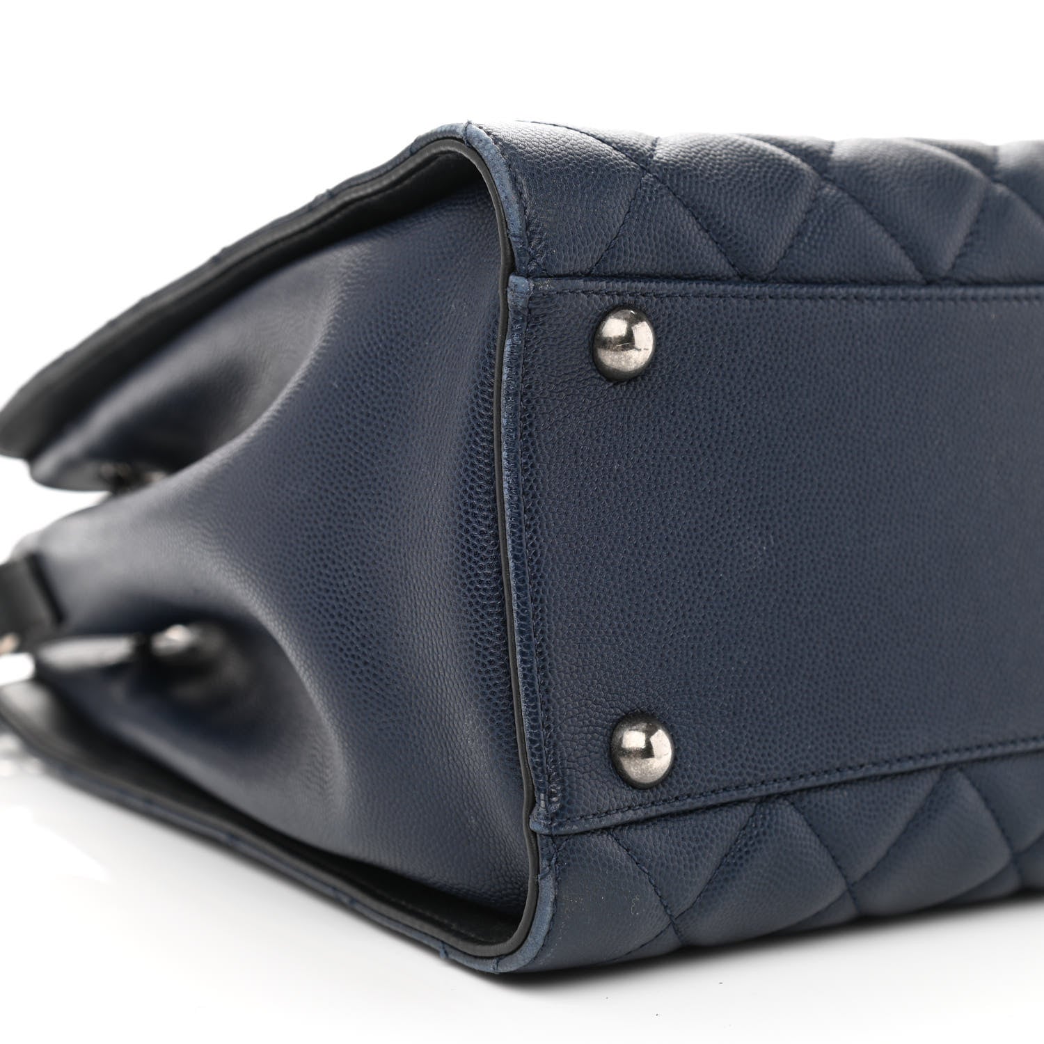 Chanel Caviar Quilted Medium CC Bucket Bag Dark Blue 10 of 13