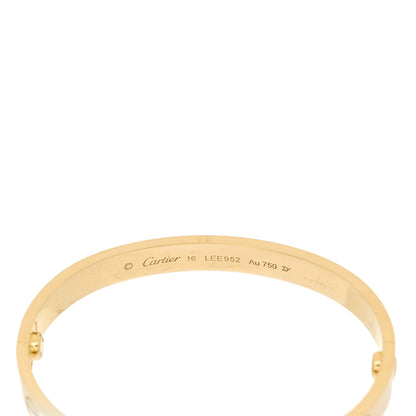 Cartier 18K Yellow Gold LOVE Bracelet 16 3 of 6