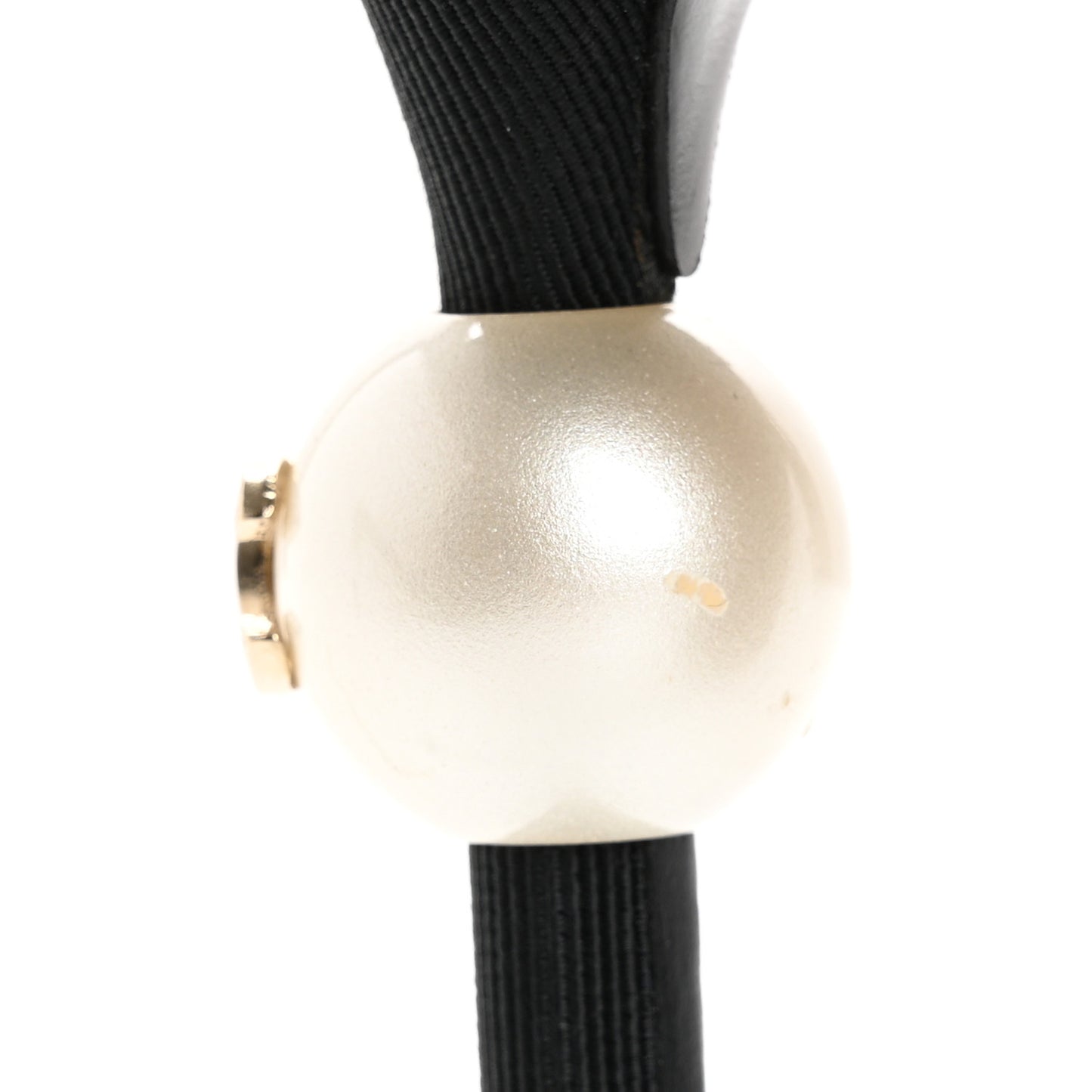 Goatskin Grosgrain Cap Toe Pearl Mule 40 Black