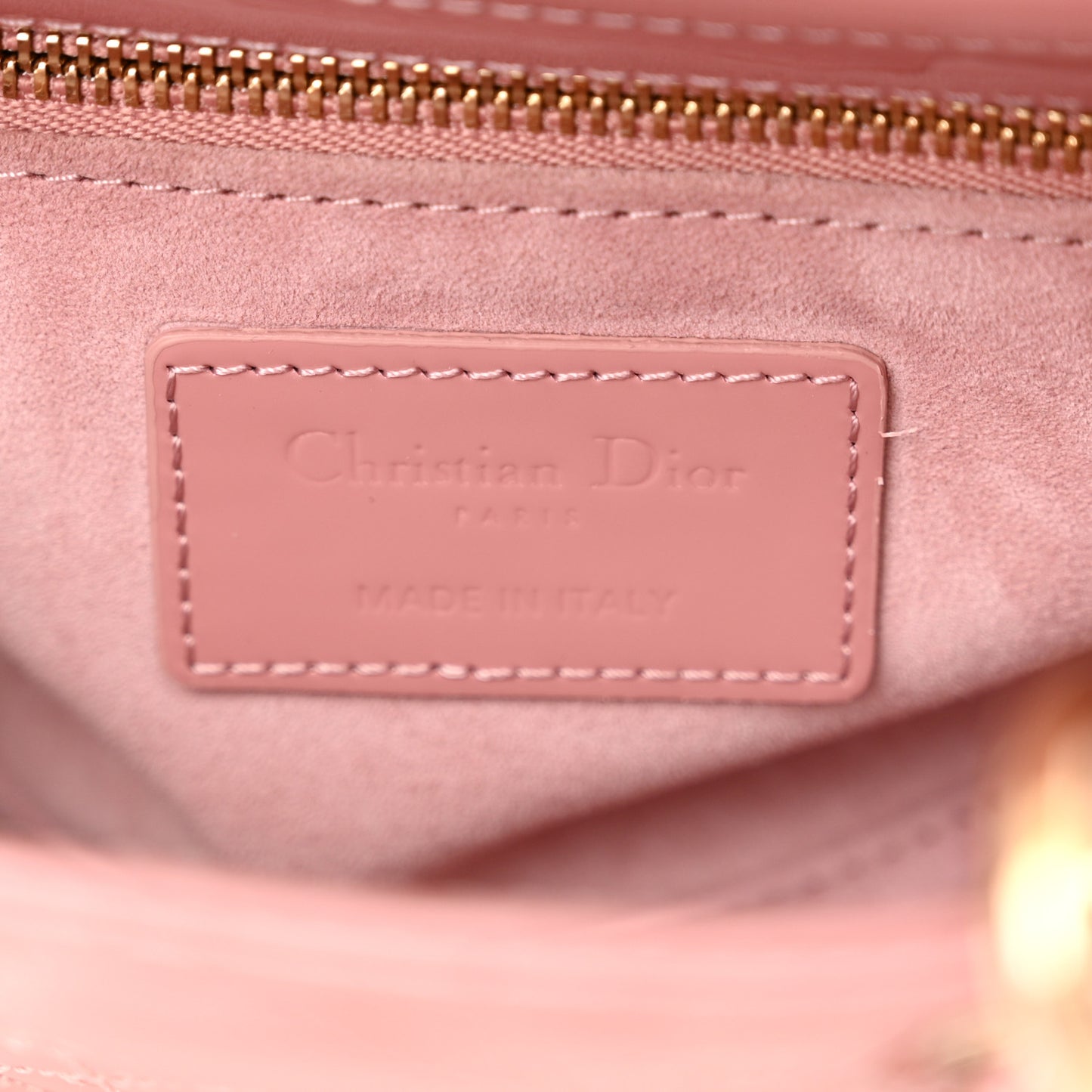 Patent Cannage Mini Lady Dior Pink