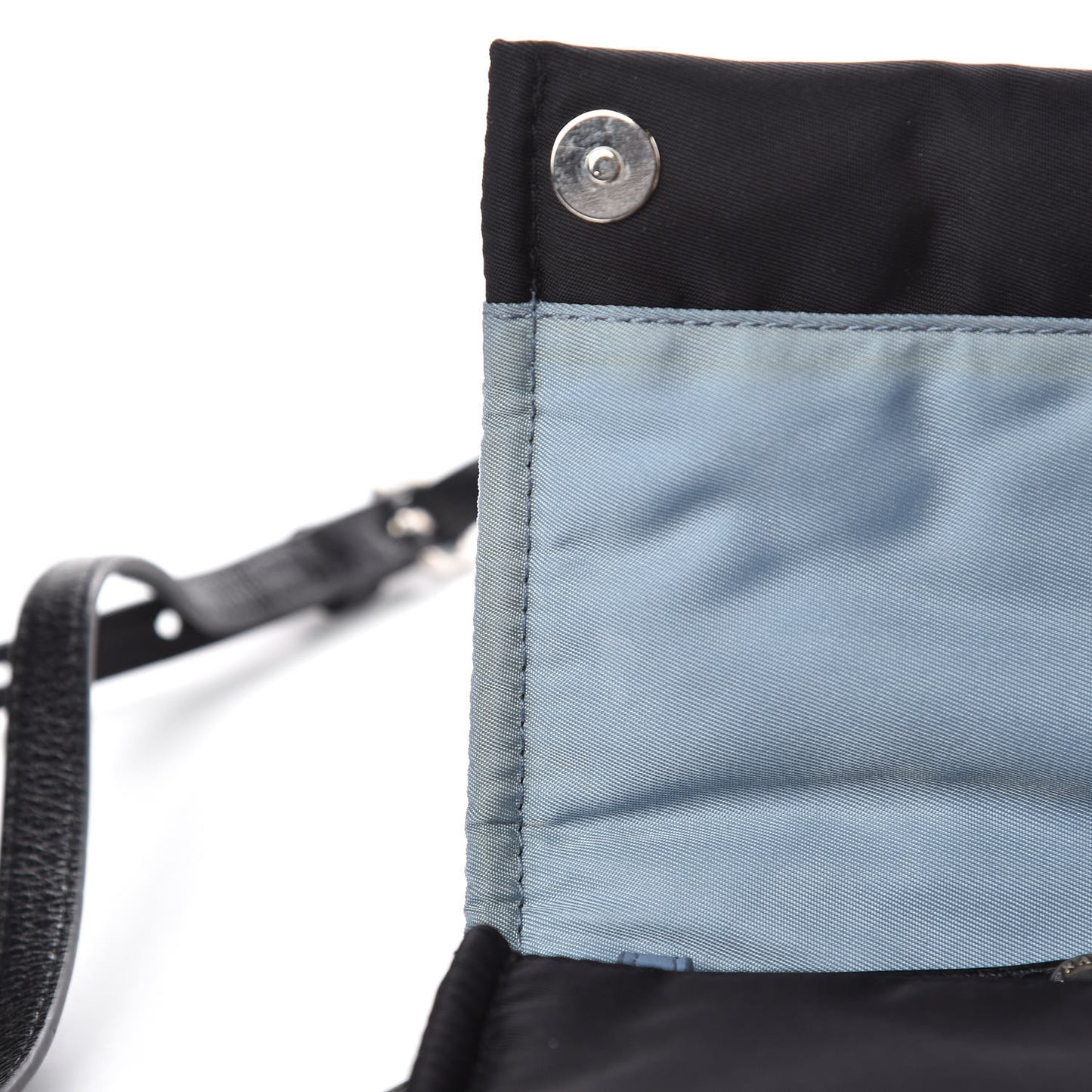 Nylon Tessuto Studded Mini Etiquette Bag Black Astrale