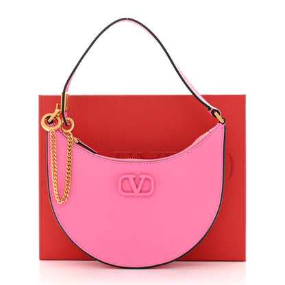 Valentino Garavani Grainy Calfskin Mini Vlogo Hobo Bag Feminine Pink 12 of 12