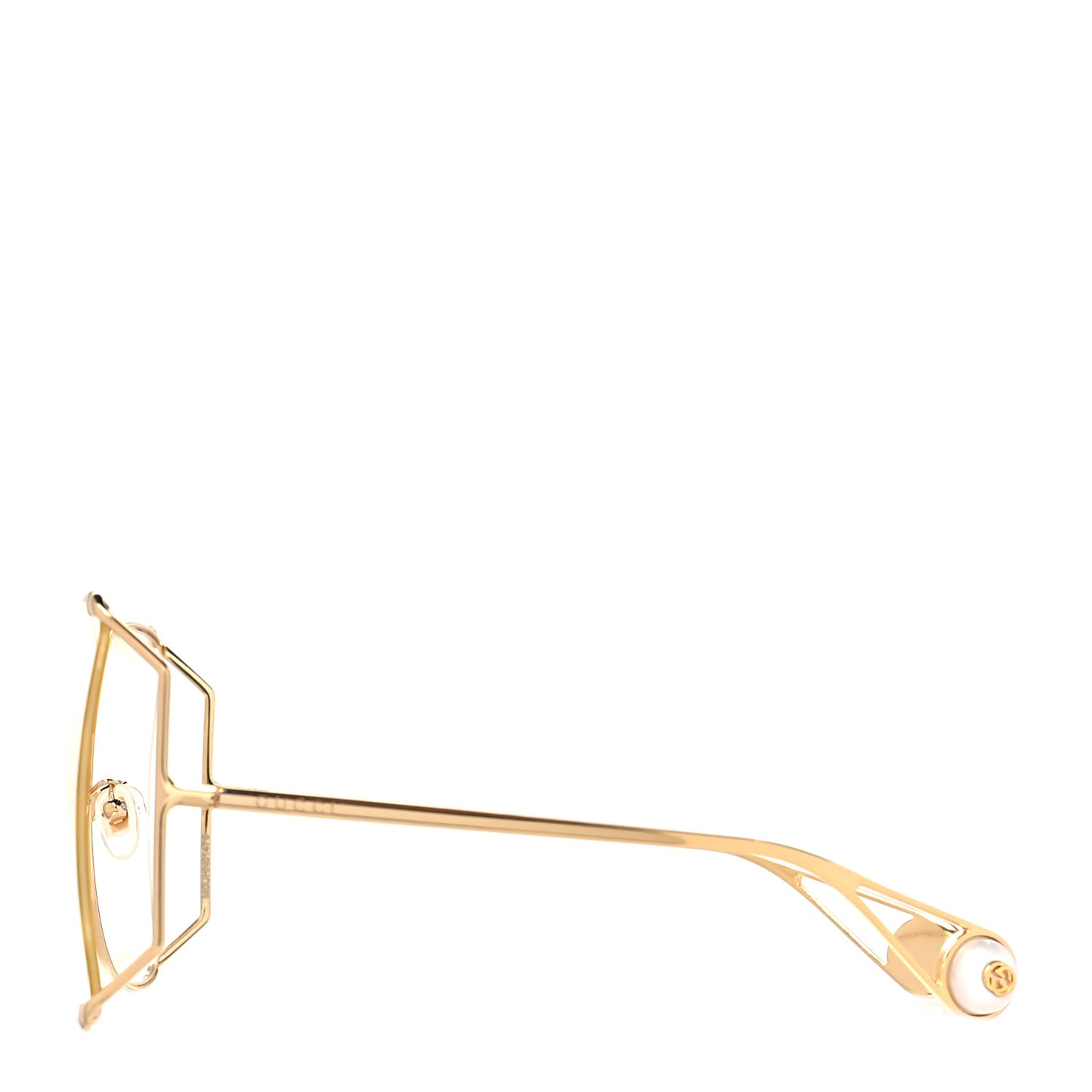 Metal Oversized Round Sunglasses GG0252S Gold