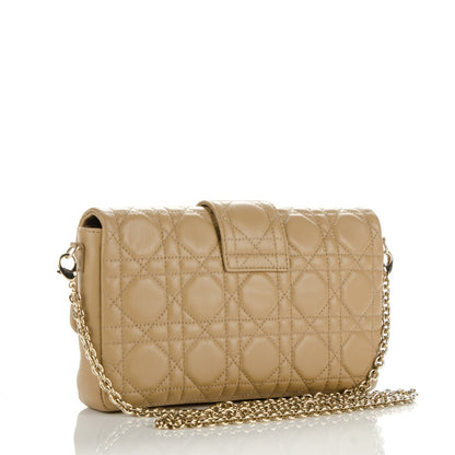 Christian Dior Lambskin Cannage New Lock Pouch Beige 3 of 6